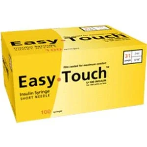 Easy Touch Insulin Syringe 31g X 5/16″, 0.3 Ml, (100 Count)