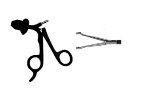 Elmed 10mm Dissectors and Graspers Babcock Grasper Fenestrated Tip, 30mm Tip – Insulated Handles