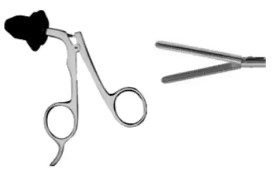 Elmed 10mm Dissectors and Graspers Strong Atraumatic Clamp Straight Jaw, 40mm Tip – Uninsulated Handles