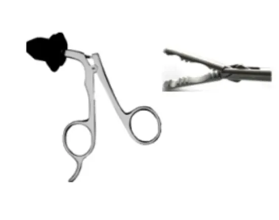 Elmed 5mm Dissectors and Graspers Jarit Style Grasping Forceps Dual Cup – 16mm Tip – Uninsulated Handles
