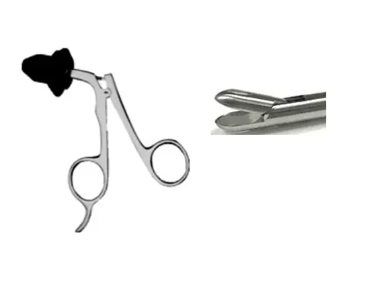 Elmed 5mm Scissors and Biopsy Forceps Pointed Biopsy Spoon Forceps Single Action – 10mm Tip – Non-Insulated Handles