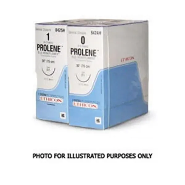Ethicon Inc,a J & J Company Suture 7-0 Pp Bv175-8/Bv175-8 Prolene Blue 4X24″ Double Arm Monofilament 12/Bx – M8745