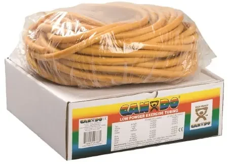 Fabrication Enterprises CanDo Low Powder Exercise Resistance Tubing Gold 100 Foot Length 3X-Heavy Resistance – 1325009