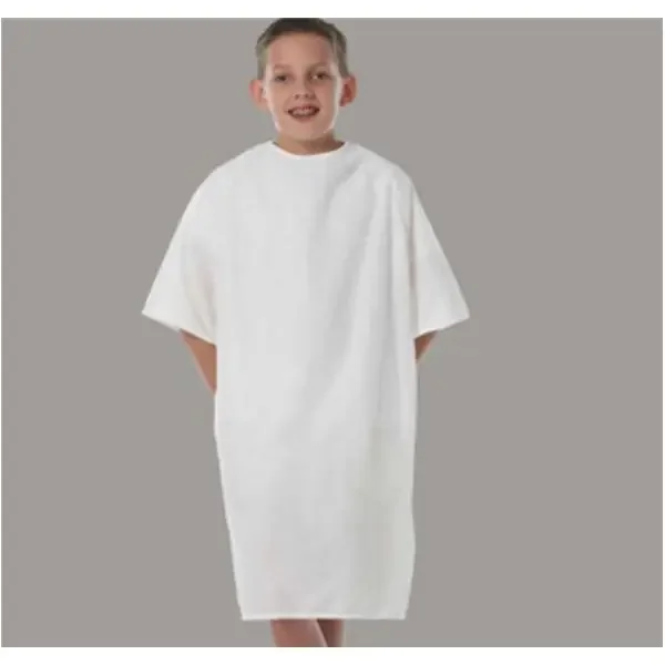 Fashion Seal Gown Patient Polyester Knit X-Large Unisex White Child Ea – 5673-XL