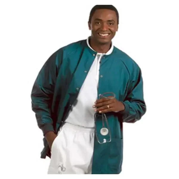 Fashion Seal Jacket Warm-Up 65% Polyester / 35% Cotton Unisex Teal Large 2 Pockets Ea – 7692-L