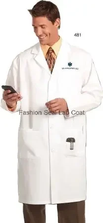 Fashion Seal Uniforms Lab Coat White Size 32 Long Sleeves Knee Length – 481-SZ32