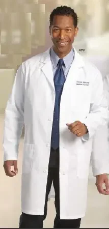 Fashion Seal Uniforms Lab Coat White Size 48 Long Sleeves Knee Length – 481-48