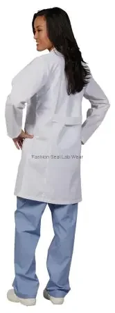 Fashion Seal Uniforms Lab Coat White X-Small Long Sleeves Knee Length – 444 XS