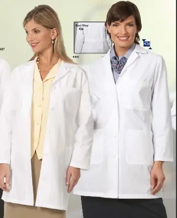 Fashion Seal Uniforms Lab Jacket White Size 4 Long Sleeves Hip Length – 440-SZ4