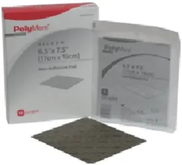 Ferris Manufacturing PolyMem Silver Foam Dressing with Silver 6-1/2 X 7-1/2 Inch Rectangle Sterile – 1077