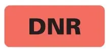 First Healthcare Products Med-Alert Pre-Printed Label Instructional Label DNR Fluorescent Red 15/16 X 2-1/4 Inch – 50722