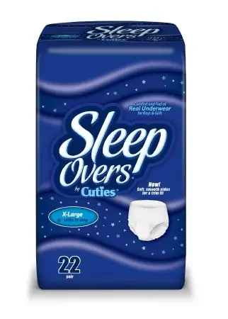 First Quality Cuties Sleep Overs Youth Absorbent Underwear Pull On X-Large Disposable Heavy Absorbency – SLP05303