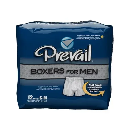 First Quality Prevail Boxers for Men Adult Absorbent Underwear Pull On Medium Disposable Heavy Absorbency – PBM-512