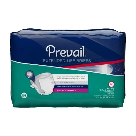 First Quality Prevail Extended Use Adult Incontinent Brief Tab Closure Medium Disposable Heavy Absorbency – NTB-012/1