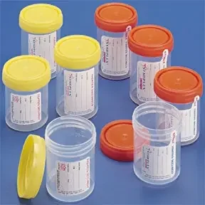 Fisher Scientific LeakBuster Specimen Container 53 mm Opening Polypropylene Screw Cap 120 mL (4 oz.) NonSterile – 3341107