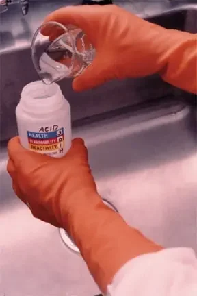 Fisher Scientific MAPA AdvanTech TRIonic Chemical Protection Glove Size 9 Nitrile / Rubber / Neoprene Orange 14 Inch Straight Cuff NonSterile – 19048517R