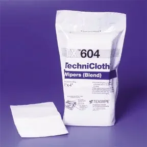 Fisher Scientific TexWipe TechniCloth Cleanroom Wipe ISO Class 6-7 White NonSterile Cellulose / Polyester 9 X 9 Inch Disposable – 18315C