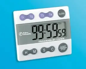 Fisher Scientific Traceable Big-Digit Timer / Stopwatch Timer / Stopwatch 99 hr, 59 min, 59 sec LCD / Big-Digit – S407992