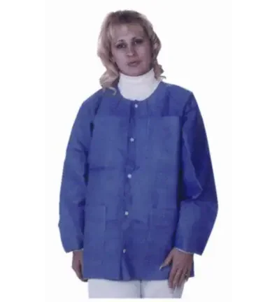 Fisher Scientific ValuMax Extra-Safe Lab Jacket Blueberry Medium Long Sleeves Hip Length – 23900510C