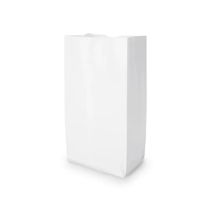 General Supply White Grocery Bag, Size 6