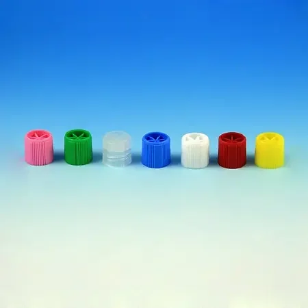 Globe Scientific Tube Closure Polypropylene Screw Cap Natural For Sample Tubes with External Threads NonSterile – 6136