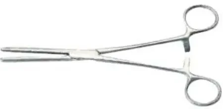 Graham-Field Grafco Hemostatic Forceps Rochester-Pean 5-1/2 Inch Stainless Steel NonSterile Ratchet Lock Finger Ring Handle Straight Blunt Serrated Tips – 2686