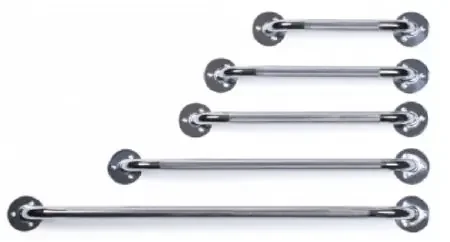 Graham-Field Wall Grab Bar Chrome Finish Knurled Steel – 2021A