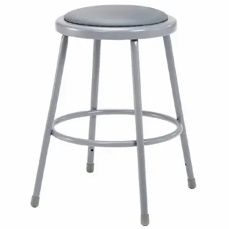 Grainger Round Stool Gray – 9HZA2