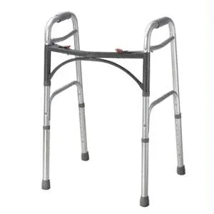 Guardian Easy Care Adult Folding Walker 5″ Fixed Wheels
