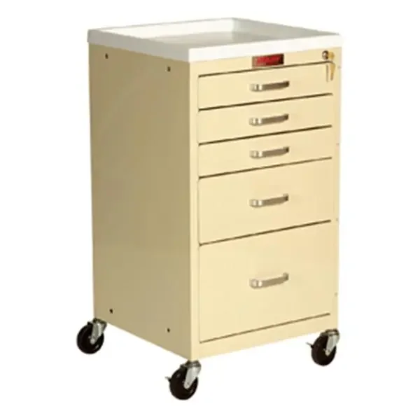 Harloff Manufacturing Cart Treatment/Procedure Mini Line 5 Drawer Key Lock Ea – 3145K