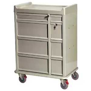 Harloff Standard Line Medication Cart Steel 23.5 X 36 X 45.75 Inch – SL480PC