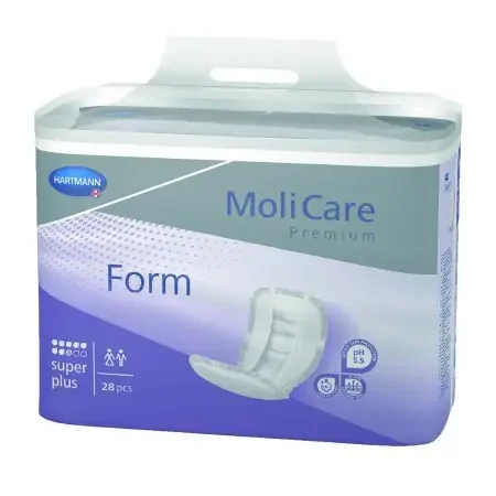 Hartmann MoliCare Premium Form Super Plus Bladder Control Pad 27 Inch Length Heavy Absorbency Polymer One Size Fits Most Unisex Disposable – 168919