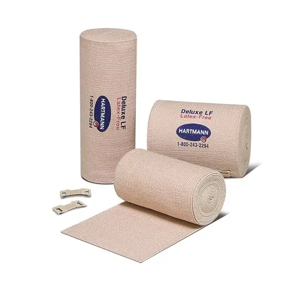 Hartmann USA Bandage 4″X5.5Yd Stretch Cotton/Polyester Clip Closure Tan Lf Non-Sterile 10/Bx – 38400000