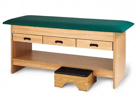 Hausmann Treatment Table with Pull-Out Footstool – 72″ x 27″ x 32″, – 4298
