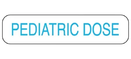 Health Care Logistics Barkley Pre-Printed Label Auxiliary Label Pediatric Dose Blue 3/8 X 1-5/8 Inch – 2972