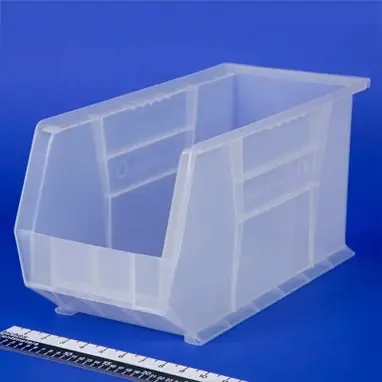 Health Care Logistics HCL Super Tough Storage Bin Semi-Clear Industrial Grade Polymers 8-1/4 X 9 X 18 Inch – 1434C