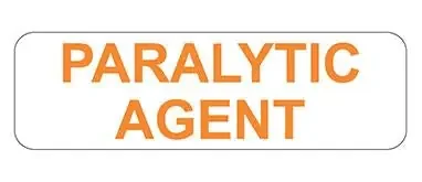 Health Care Logistics Paralytic Agent Labels – 17352