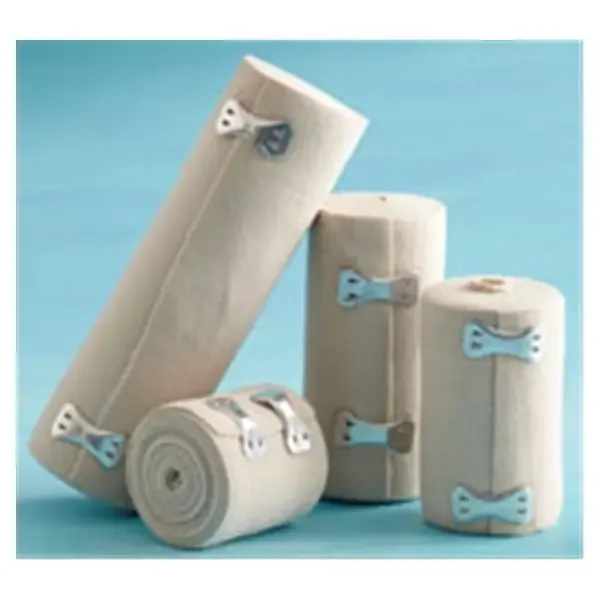 Henry Schein Bandage 4″X4.5Yd Stretch Elastic Clip Closure Tan Lf Non-Sterile 10/Bx, 5 Bx/Ca – 9004679
