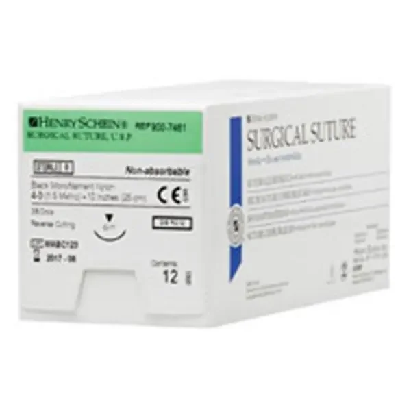 Henry Schein Suture 5-0 Nylon Dscm16 Black 18″ Monofilament 12/Bx – 5700458