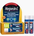 Herpecin-l Lip Protectant Cold Sore & Sunscreen Lip Balm, Twin-pack