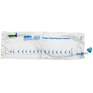 Hollister Apogee Intermittent Closed System Catheter Straight Tip / Firm 14 Fr. Without Balloon PVC – B14F