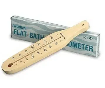 Hopkins Medical Products Flat Bath Thermometer Fahrenheit / Celsius 20° to 140° (-6° to 60°C) Does Not Require Power – 621537