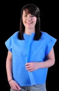 HPK Industries Exam Cape Blue One Size Fits Most Open Sides Without Closure Female – 511S