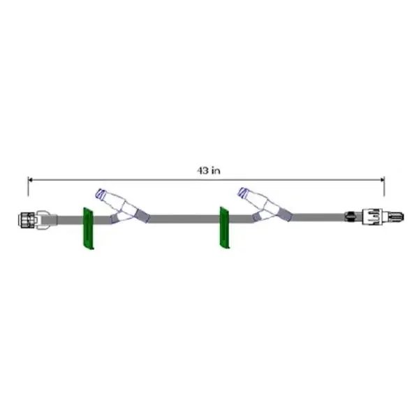 Icu Medical Iv Extension Set Needleless 43″ Rotating Adapter 50/Ca – B9408
