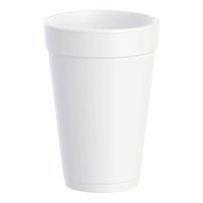 Insulated Drinking Cup Dart® 16 oz. White Styrofoam Disposable