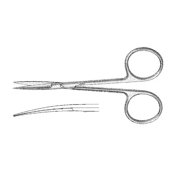 Integra Neurosciences Scissors Iris 4-1/8″ Curved 27Mm Swedish Steel Ea – 360-121