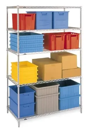 Intermetro Industries Super Erecta Shelf Wire Shelving 1 Shelf Adjustable Chrome Plated Steel – 2448NC