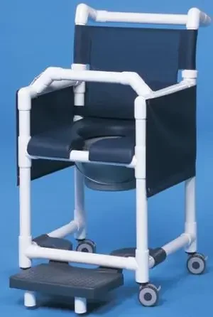 IPU IPU Commode / Shower Chair ipu Fixed Arm PVC Frame Mesh Back – SCC9250