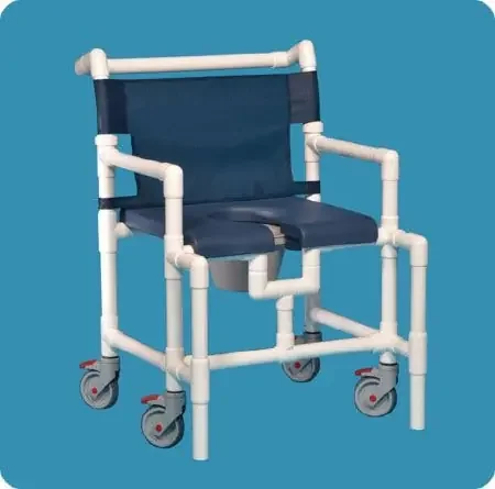 IPU IPU Commode / Shower Chair ipu Fixed Arm PVC Frame Mesh Back – SCC9250