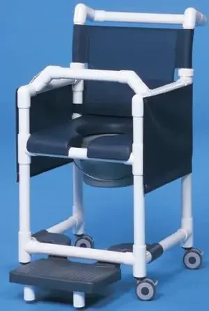 IPU IPU Commode / Shower Chair ipu Fixed Arm PVC Frame Mesh Back – SCC9250